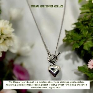 Stainless Steel Heart Locket Necklace